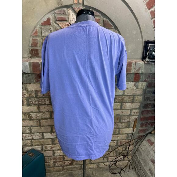 t-shirt graphic tee trees nelon yellow green bright 1990s purple - Picture 6 of 7